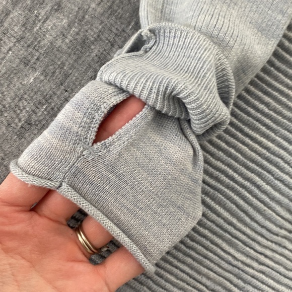 Lululemon merino wool cardigan sweater in light heather blue. Size small. - Picture 3 of 5